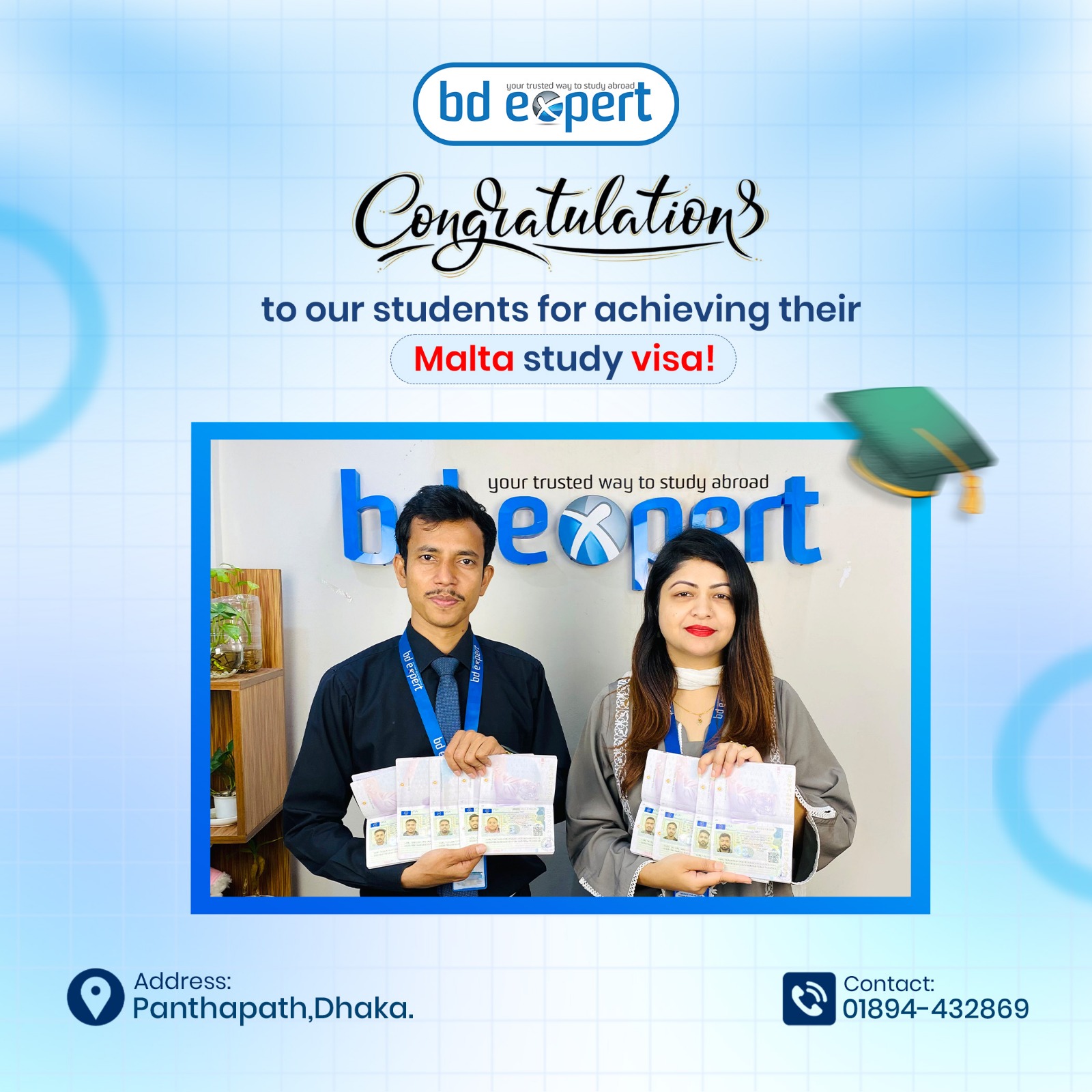𝐌𝐚𝐥𝐭𝐚 𝐒𝐭𝐮𝐝𝐞𝐧𝐭 𝐕𝐢𝐬𝐚 𝐒𝐮𝐜𝐜𝐞𝐬𝐬! - BD Expert Education